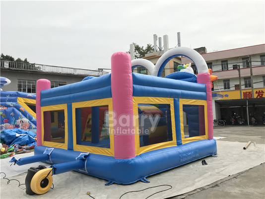 Parco su misura di rimbalzo del PVC Unicorn Inflatable Jumping Bouncer House per attività