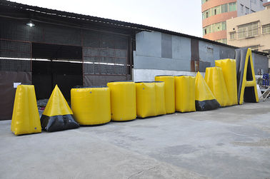 Bunker gonfiabile giallo di paintball dei giochi di sport, bunker gonfiabile di Airsoft della tela cerata del PVC