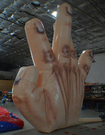 Singola decorazione gonfiabile gigante resistente al fuoco della mano con 5 dita