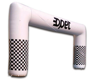 Arco gonfiabile del PVC dei prodotti di pubblicità di colore bianco con il logo su ordinazione