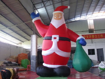 Prodotti di pubblicità gonfiabili della tela cerata del PVC, Santa Claus gonfiabile per la decorazione di natale del centro commerciale