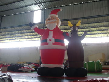 Prodotti di pubblicità gonfiabili della tela cerata del PVC, Santa Claus gonfiabile per la decorazione di natale del centro commerciale