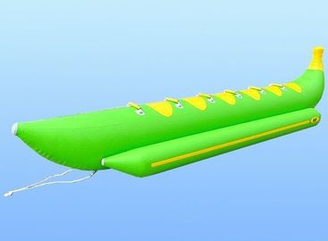 Barca di banana trainabile gonfiabile adulta del PVC di verde 0.9mm con 6 sedili
