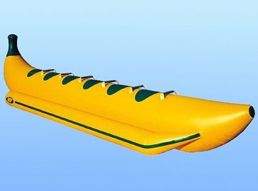 La barca gonfiabile gialla gioca la metropolitana trainabile del gioco dell'acqua della banana di 6 persone