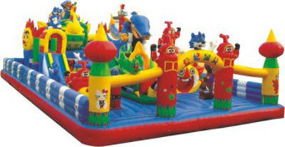 giochi di salto di messa a terra dei buttafuori del castello del parco di divertimenti gonfiabile 18oz