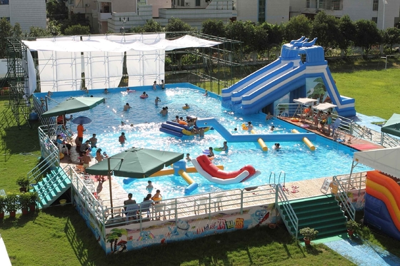 PVC della piscina 0.9mm della struttura del metallo EN71 per il parco di divertimenti di estate