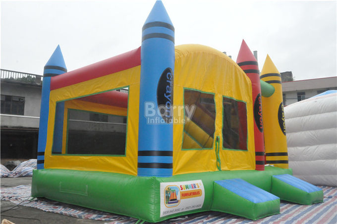 Combinato gonfiabile della tela cerata del PVC, Camera gonfiabile di rimbalzo dei bambini di 5x4x3.6m con lo scorrevole