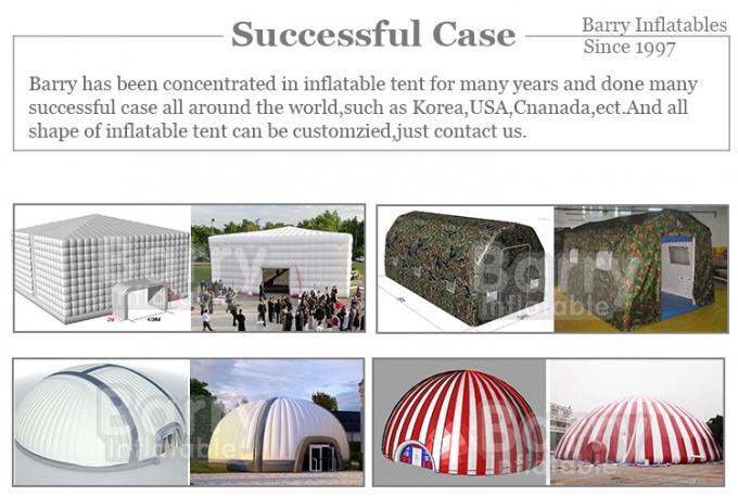 La struttura edile gonfiabile della tenda della cupola della tela cerata all'aperto decide liberamente il colore 1