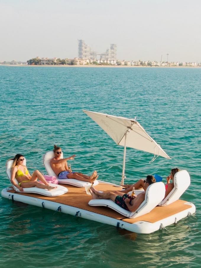 Laghi d'acqua Oceano Tempo libero Forma T Navetta galleggiante gonfiabile Dock Famiglia Amici Festa 5