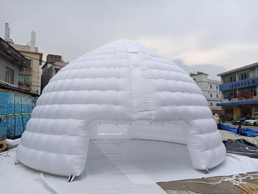 Igloo gonfiabile del grande partito della cupola della tenda gonfiabile bianca su ordinazione di evento