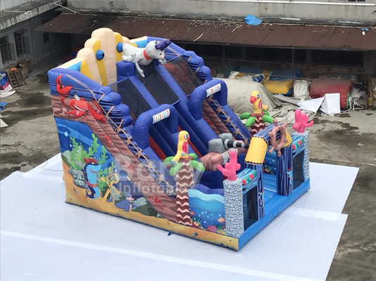 i bambini gonfiabili dei buttafuori del PVC di 0.55mm del mondo all'aperto commerciale del mare fanno scorrere i giocattoli
