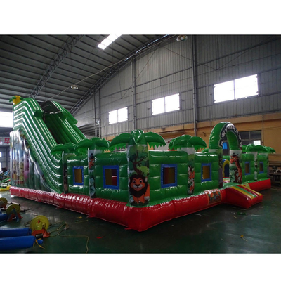 corsa ad ostacoli gonfiabile del PVC di 0.55mm Jumper Bounce House Amusement Park