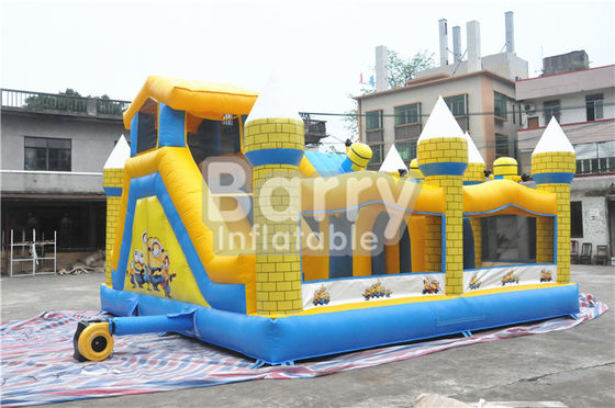 Castello rimbalzante gonfiabile dei servi all'aperto dei bambini con la tela cerata del PVC della diapositiva 0.55MM