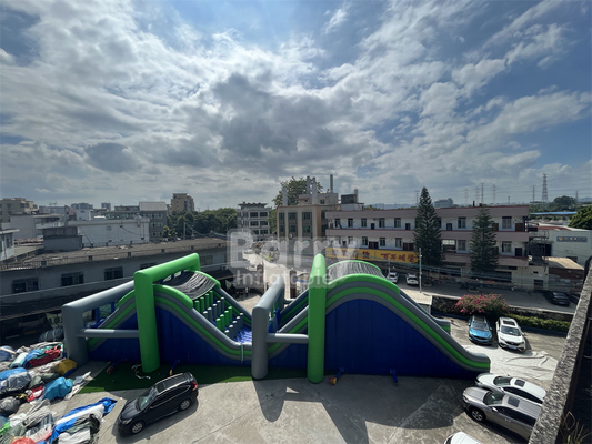 Corso di Crash PVC Commerciale Corso di ostacoli gonfiabile Corsa gonfiabile 5k 2024 Con soffiatore d'aria E kit di riparazione