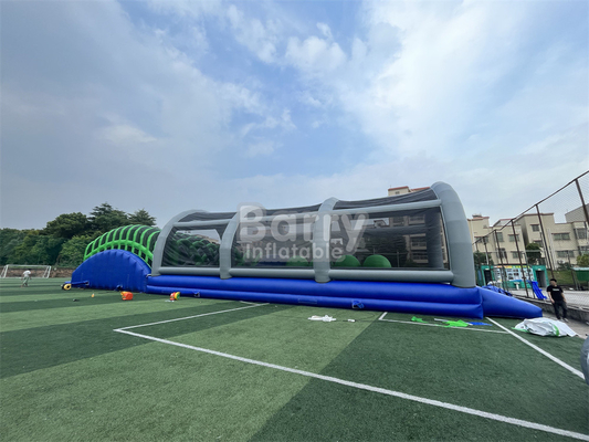 Logo personalizzato e colore gonfiabile 5k divertimento eseguire il gioco della casa pazza con soffiatore d'aria commerciale
