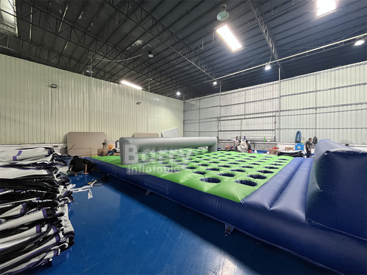 17.5m(L) X7.4m(W) X1.2m(H) Materasso gonfiabile di bambusa in PVC Corsa per folli Corsa gonfiabile a 5 km