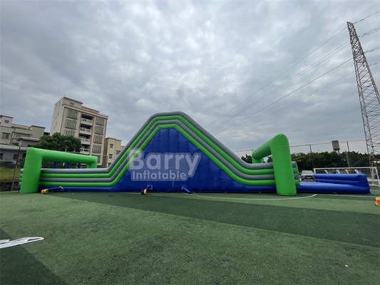 Ragazzi Adulti Obiettivi Corso Sport Gioco a tema Insane 5k Destination Inflatabile Divertente Linea di arrivo 33m Giant Water Slide