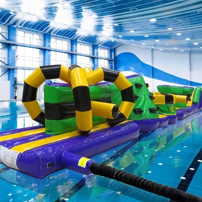 Commerciale termico sigillato doppio corsia 15M Whirligig piscina gonfiabile Aqua Run