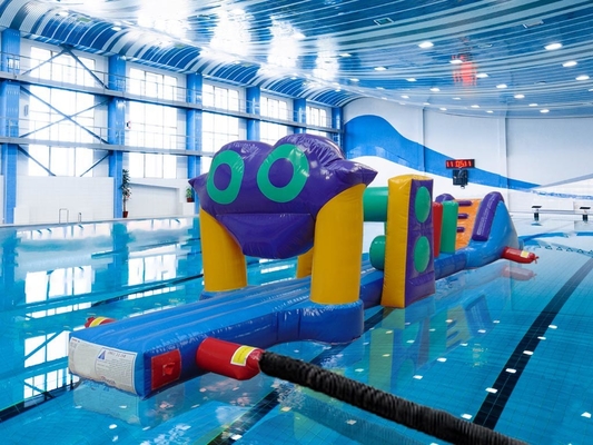 Colorato 10M Challenge Pool Inflatabile corso di assalto sull'acqua Inflatabile Aqua Run per il mare o piscina
