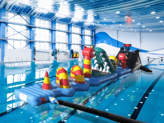 Corso d'ostacolo gonfiabile in acqua gonfiabile con certificazioni di sicurezza e kit di riparazione
