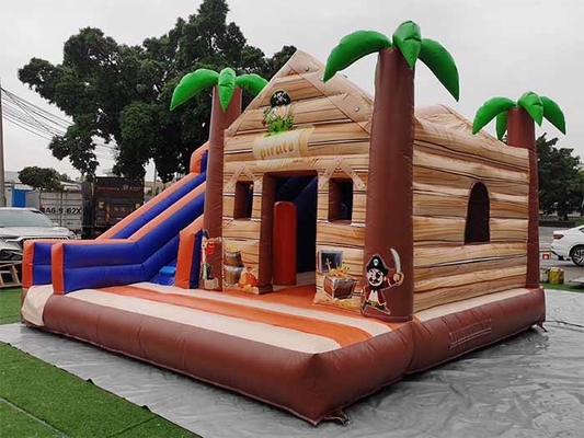 Sicuro e durevole Palma Castello salta Giungla pirata Casa salta con scivolo per bambini adulti