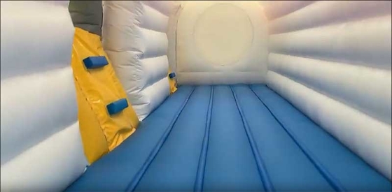 Logo personalizzato stampato Airplane Bounce House Combo Unit con kit di riparazione di diapositive incluso