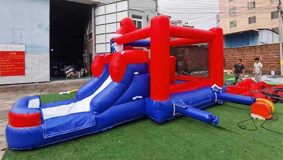 Casa di rimbalzo Spiderman all' interno / all' esterno con scivolo per feste a tema per bambini