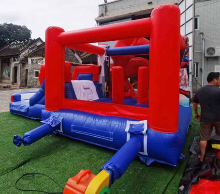 Casa di rimbalzo Spiderman all' interno / all' esterno con scivolo per feste a tema per bambini