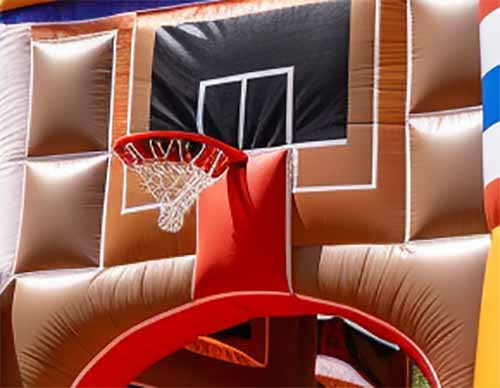 Commercial Bouncy Castle Basketball Bounce House con hoop combinato con gioco sportivo
