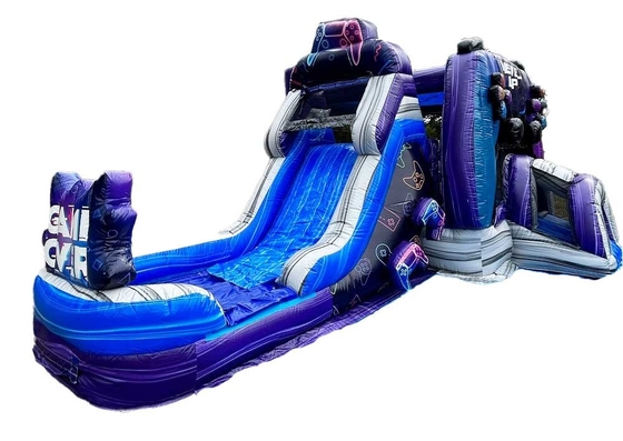 Customization e durable level up Gamer Bounce House con scivolo per il parco di divertimenti