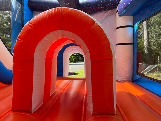 Personalizza lo Space Shuttle Casa rimbalzo con scivolo per bambini Salto arrampicata