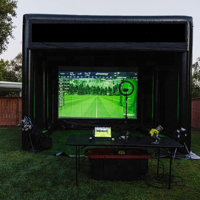 Tenda di allenamento per golf all'aperto sigillata per colpire la gabbia con schermo gonfiabile