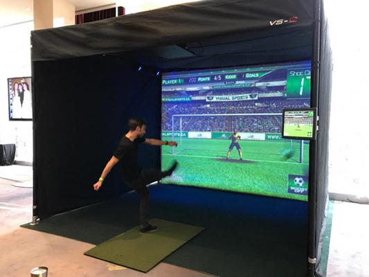 Tenda di allenamento per golf all'aperto sigillata per colpire la gabbia con schermo gonfiabile