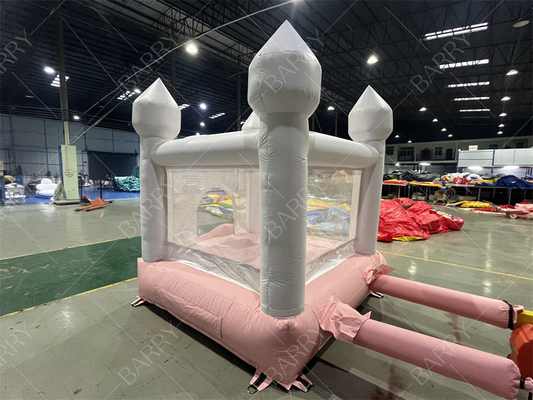 3.3x3m Bianco e Rosa Bella Slide gonfiabile per matrimoni Combo Salto Castello Slide