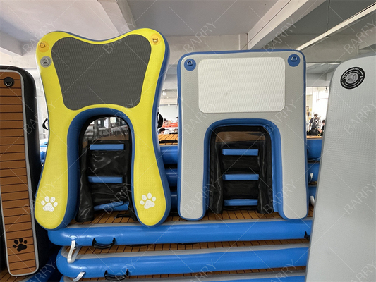 Piattaforma di rampa galleggiante per cani a gonfiore in PVC sicuro e stabile anti scivolamento per animali domestici tappetino da arrampicata per piscina lago dock