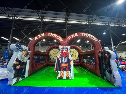 Gioco di carnevale interattivo lancio di asce a doppia corsia lancio di asce gonfiabile per l'evento