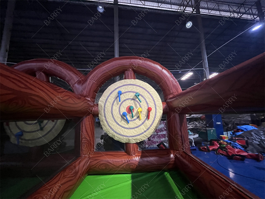 Gioco di carnevale interattivo lancio di asce a doppia corsia lancio di asce gonfiabile per l'evento