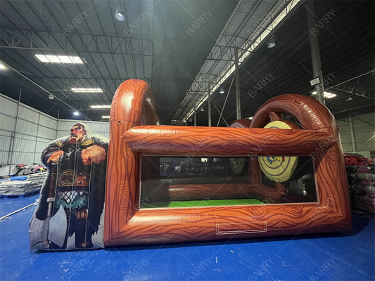 Gioco di carnevale interattivo lancio di asce a doppia corsia lancio di asce gonfiabile per l'evento