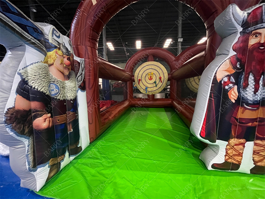 Gioco di carnevale interattivo lancio di asce a doppia corsia lancio di asce gonfiabile per l'evento