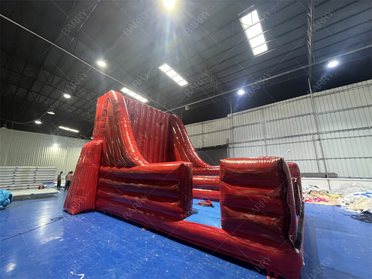 Partito gonfiabili all' interno e all' esterno Bounce gioco Bungee Run rosso Divertimento con questo 2-lane