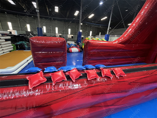 Partito gonfiabili all' interno e all' esterno Bounce gioco Bungee Run rosso Divertimento con questo 2-lane