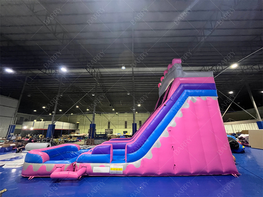 8.4x3.6x6m Jumper personalizzato Bouncy Kids Pink Princess Slide d'acqua gonfiabili per festa