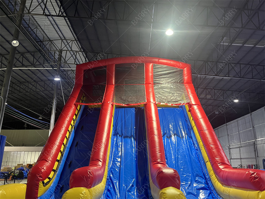 10.5x5.4x6.6m Commerciale doppia corsia gigante gonfiabile scivolo d'acqua Jumper rimbalzo luna rimbalzo scivoli d'acqua per la piscina per adulti