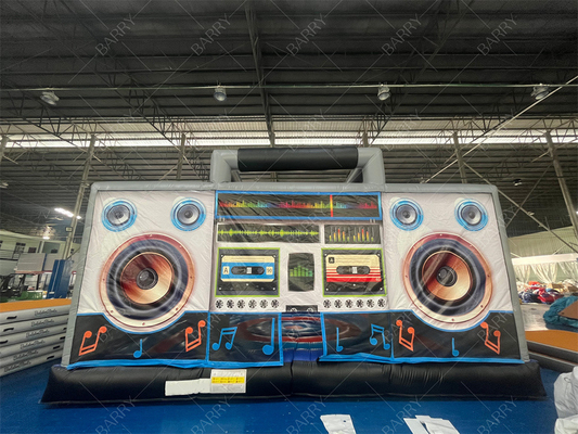 Interattivo gonfiabile Disco Dance House Boom Box Per Adulti Salto Bouncy Castle Retro Boombox Bouncer Per Festa