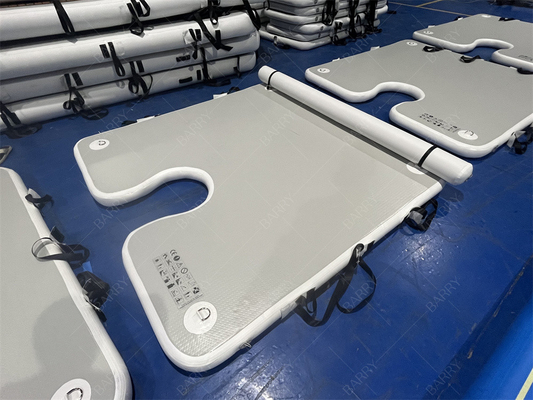 Gioco di sport acquatici di lusso 2x2x0.1m Grigio Piattaforma di Dock gonfiabile tappeti di atterraggio per fermata di barca