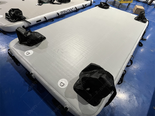 Drop Stitching Pvc Nuoto Acqua Pontoon Inflatabile Piattaforma galleggiante per Jet Ski Yacht Island