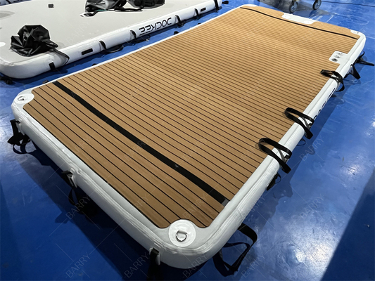 Drop Stitching Pvc Nuoto Acqua Pontoon Inflatabile Piattaforma galleggiante per Jet Ski Yacht Island