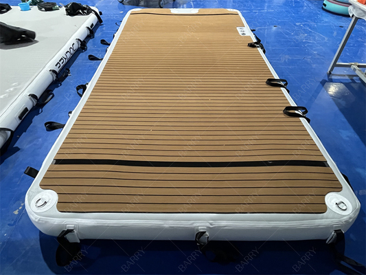 Drop Stitching Pvc Nuoto Acqua Pontoon Inflatabile Piattaforma galleggiante per Jet Ski Yacht Island