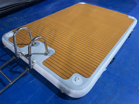 Scale in acciaio inossidabile 3x2x0.2m Inflatabile Jet Ski Dock Pontoon Per Parcheggio Barche