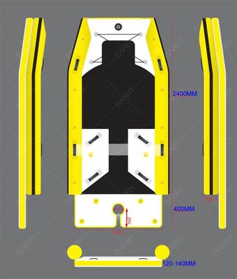 Piccolo kayak gonfiabile in PVC Power Sailing Ce Light Weight Catamarano Barca a vela Hypalon Barca gonfiabile Catamarano